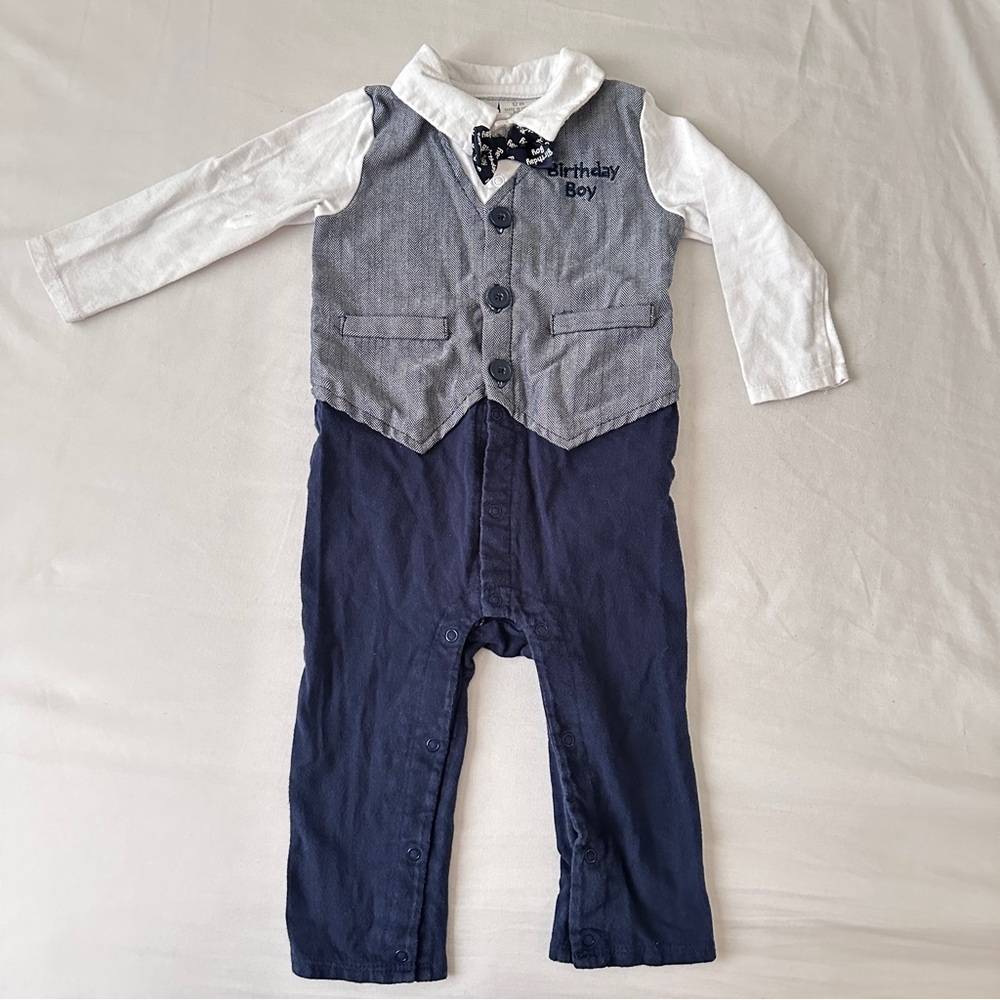 Baby boy One year old outfit onesie